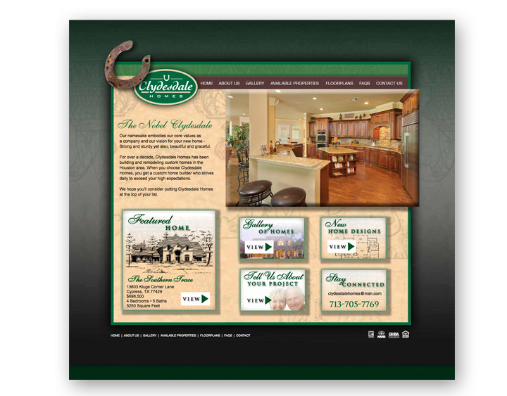 Clydesdale Homes Website